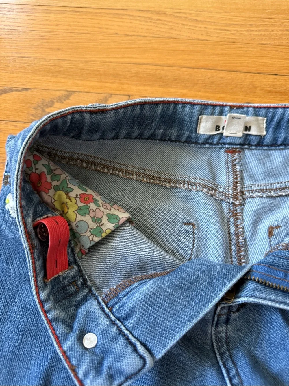 EUC Mini Boden Floral Pocket Denim Shorts